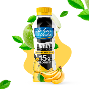 Iogurte Desnatado de Banana e Maça Verde (Whey Protein)  - 250g